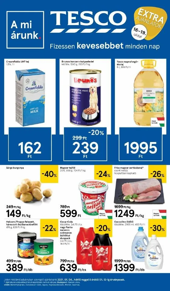 Tesco akciós újság 01.04–01.13