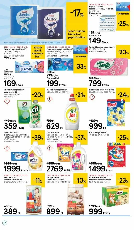 Tesco akciós újság 01.04–01.13 – 12. oldal