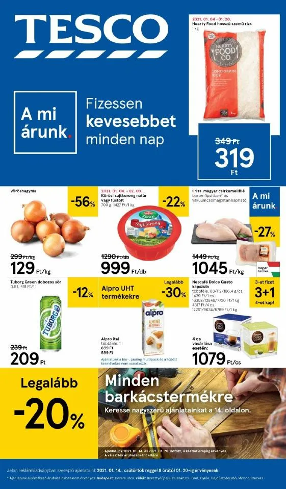 Tesco akciós újság 01.14–01.20