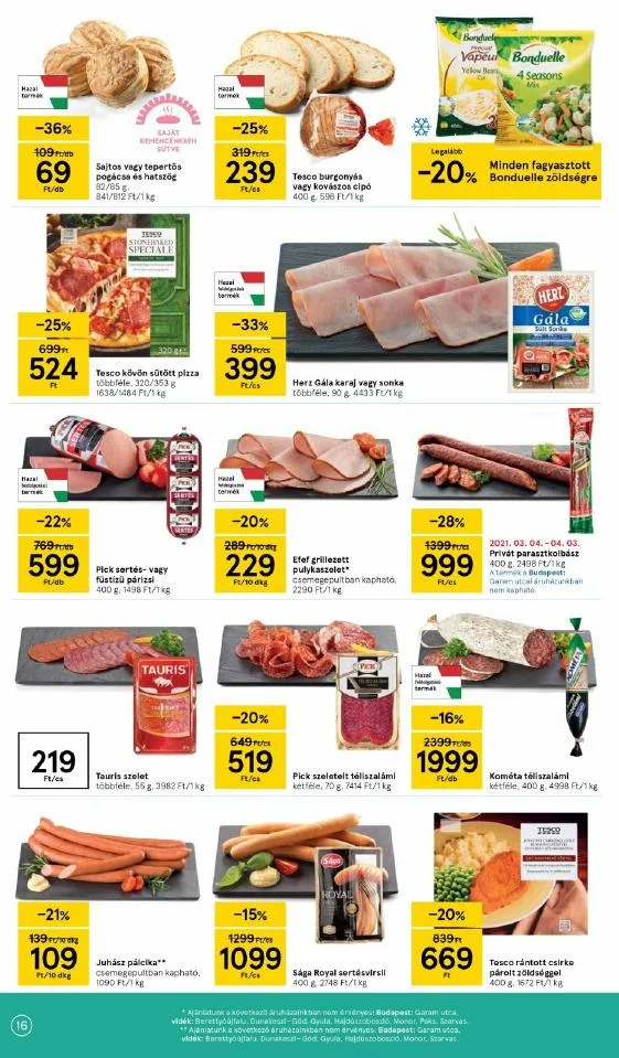 Tesco akciós újság 03.25–03.29 – 16. oldal