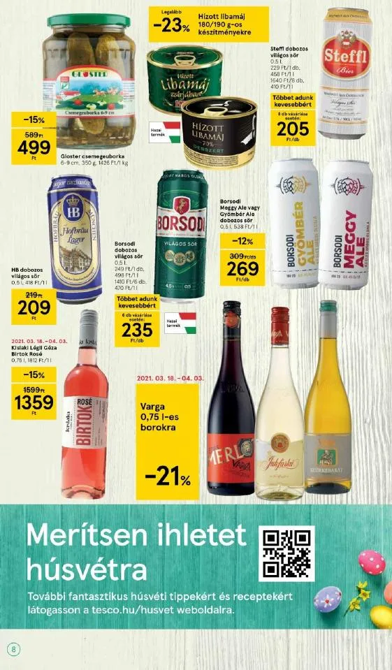 Tesco akciós újság 03.25–03.29 – 8. oldal