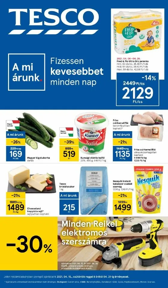Tesco akciós újság 04.15–04.21