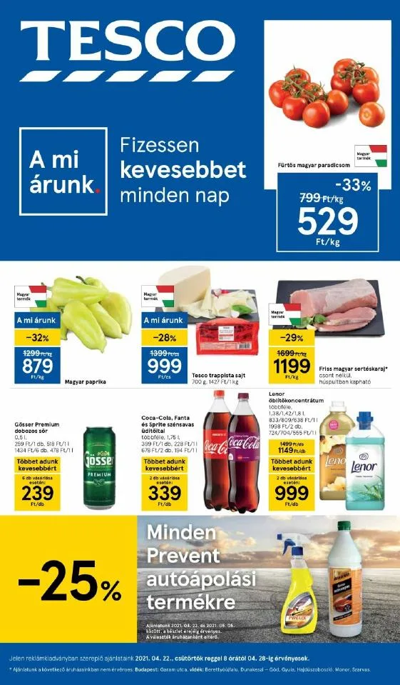 Tesco akciós újság 04.22–04.28
