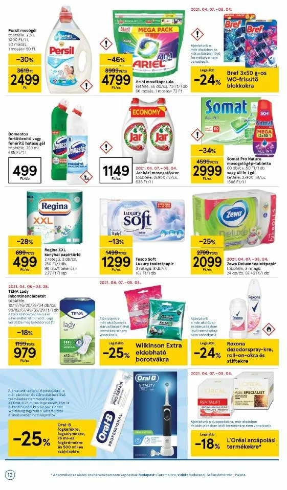 Tesco akciós újság 04.22–04.28 – 12. oldal