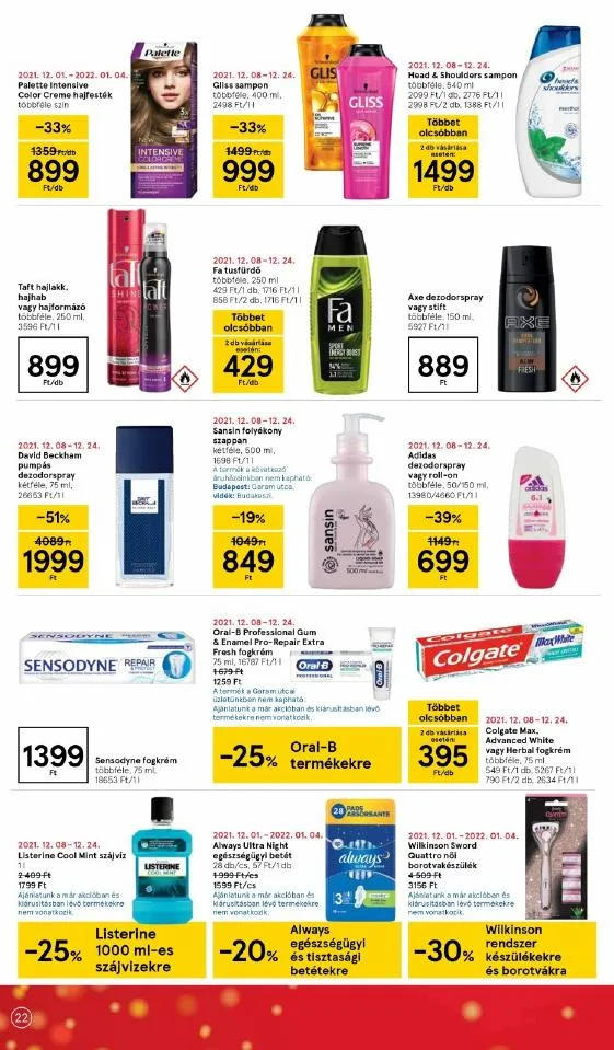 Tesco akciós újság 12.09–12.15 – 22. oldal