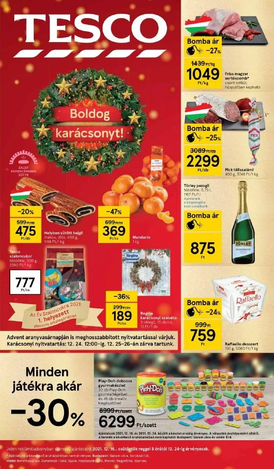 Tesco akciós újság 12.16–12.24