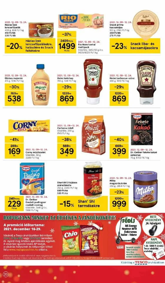 Tesco akciós újság 12.16–12.24 – 20. oldal