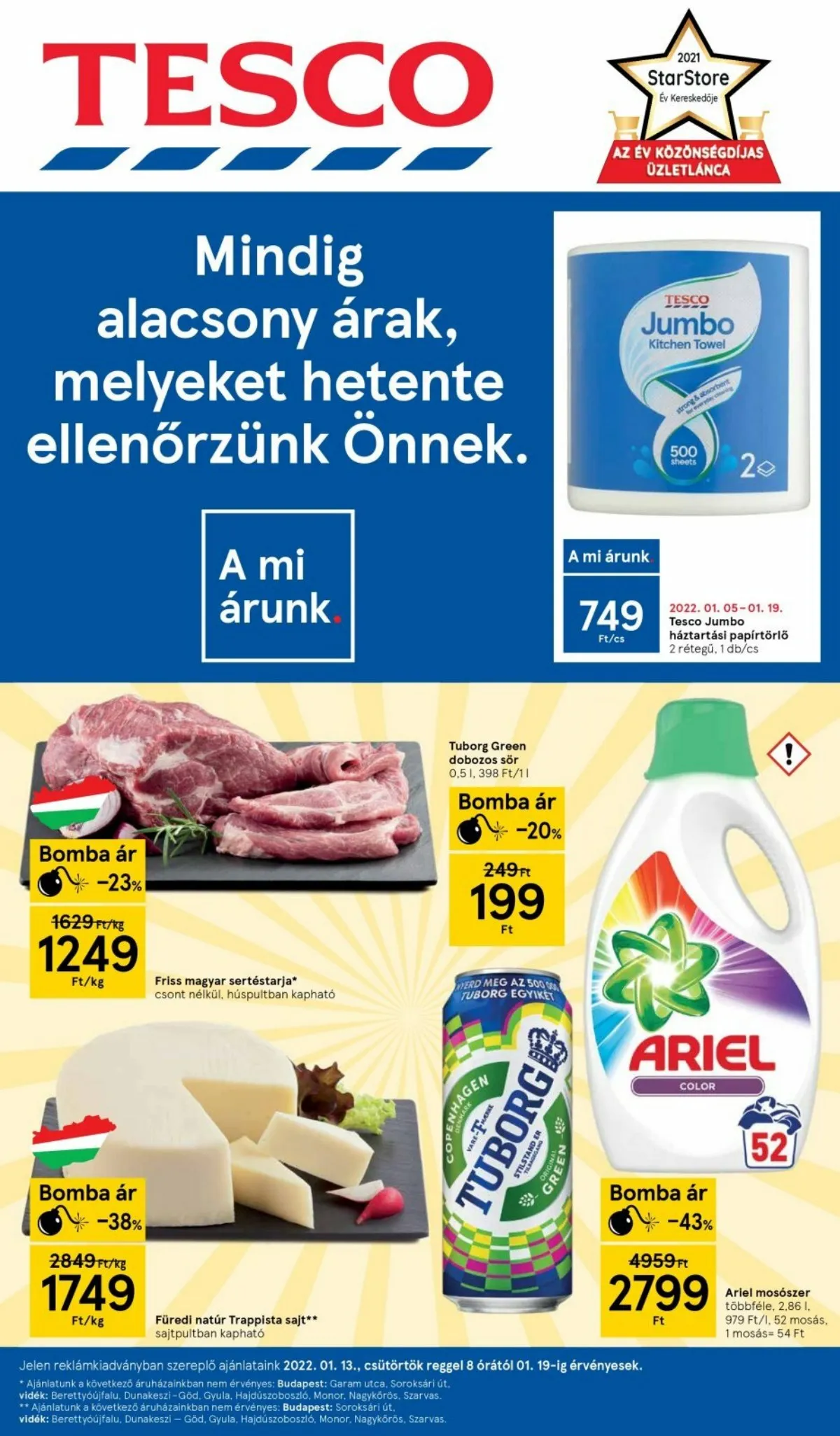 Tesco akciós újság 01.13–01.13