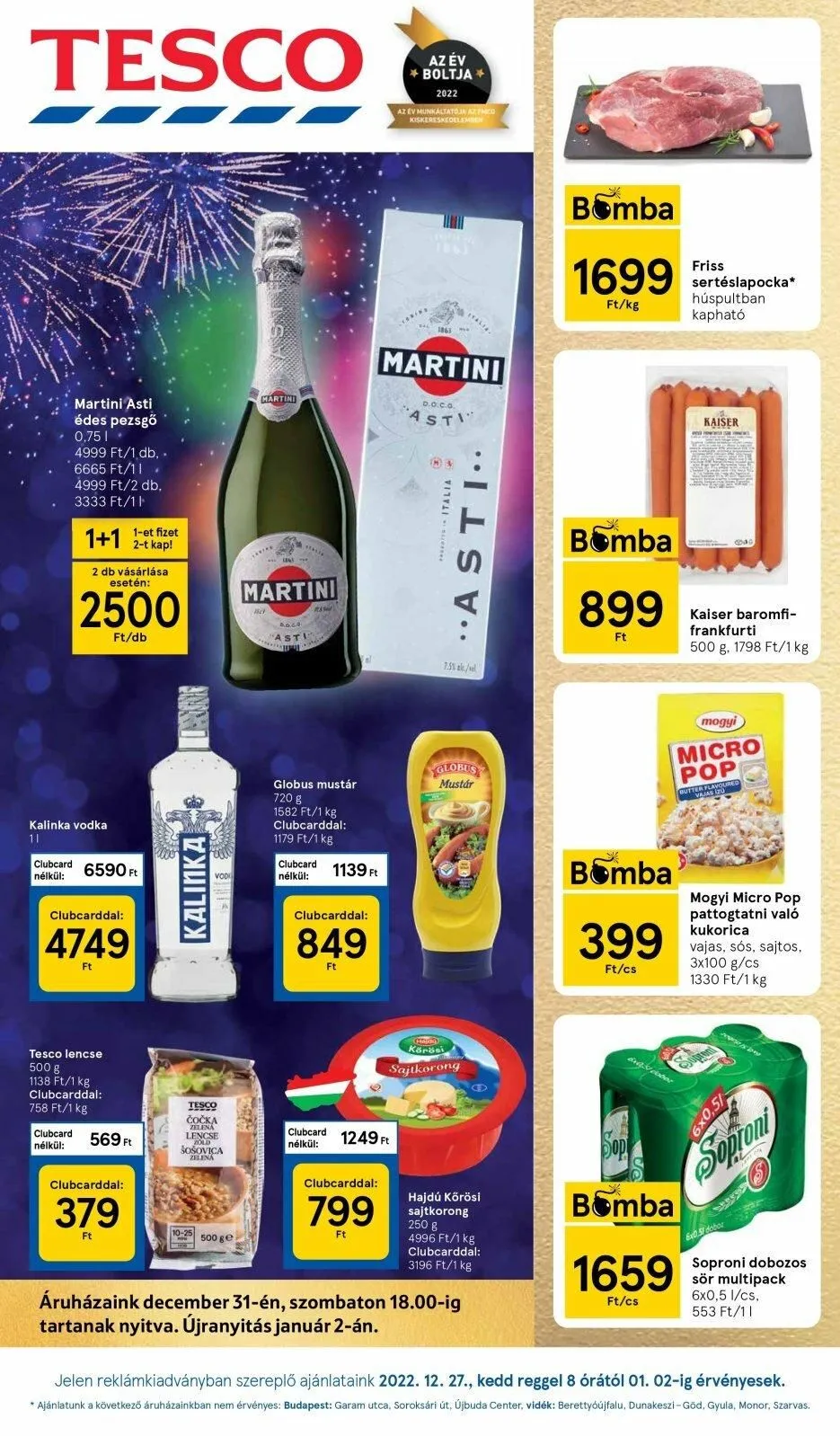 Tesco akciós újság 12.27–01.03