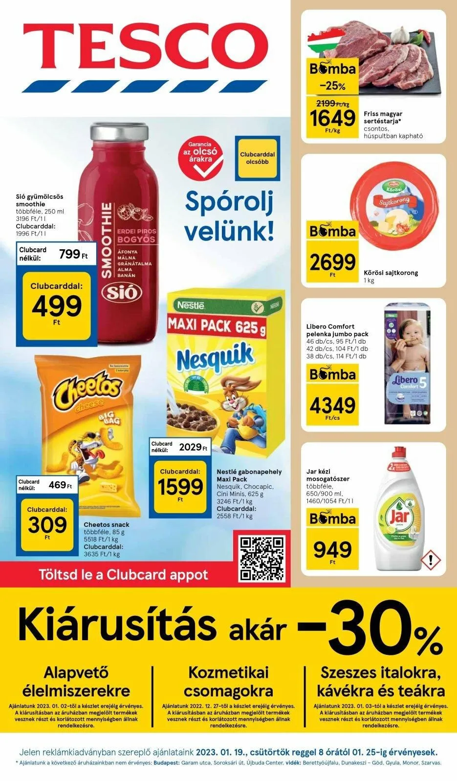 Tesco akciós újság 01.19–01.25