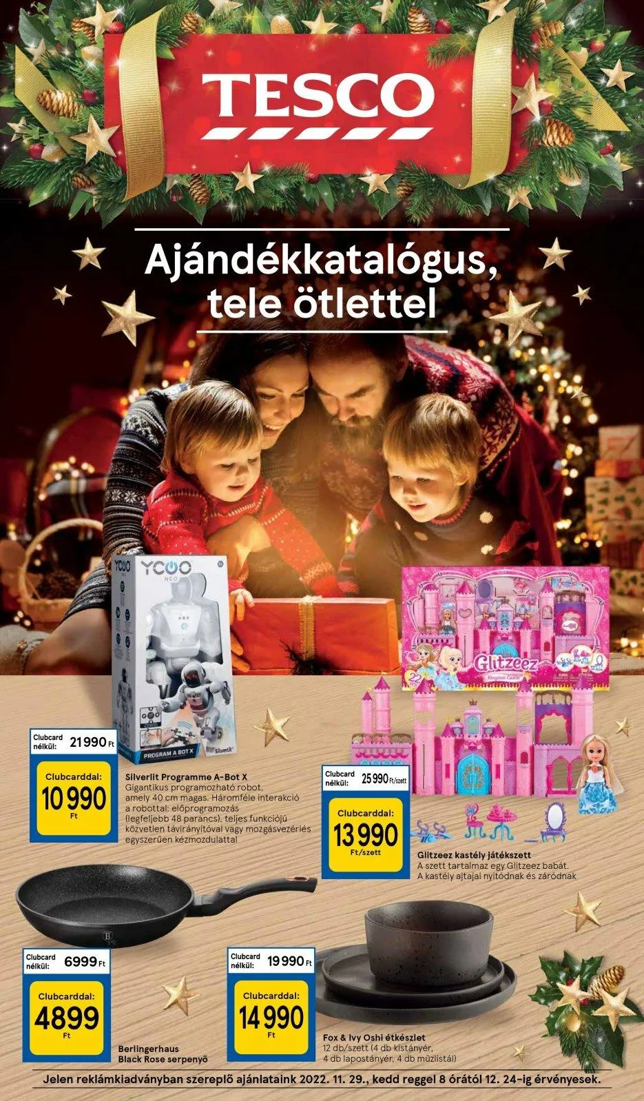 Tesco akciós újság Ajandekkatalogus 11.29–12.24