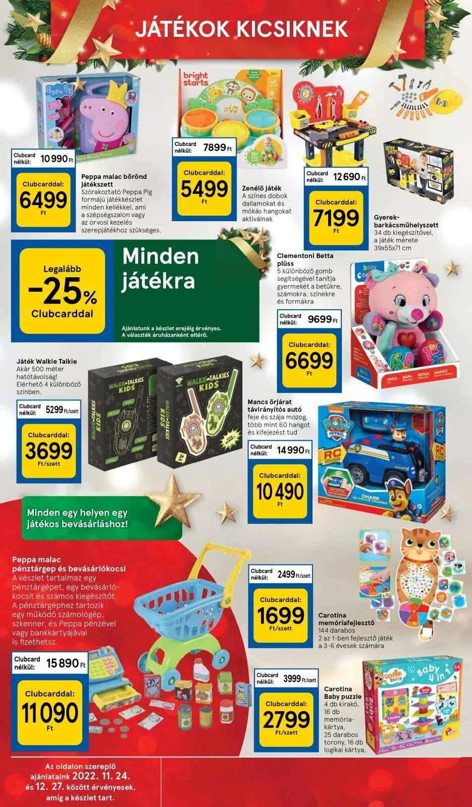 Tesco akciós újság Ajandekkatalogus 11.29–12.24 – 16. oldal