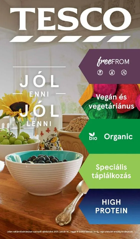 Tesco akciós újság Egeszseges Taplalkozas 01.14–02.10