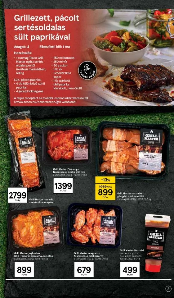 Tesco akciós újság Grill katalógus 05.27–06.09 – 3. oldal