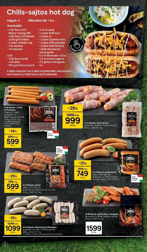 Tesco akciós újság Grill katalógus 05.27–06.09 – 6. oldal