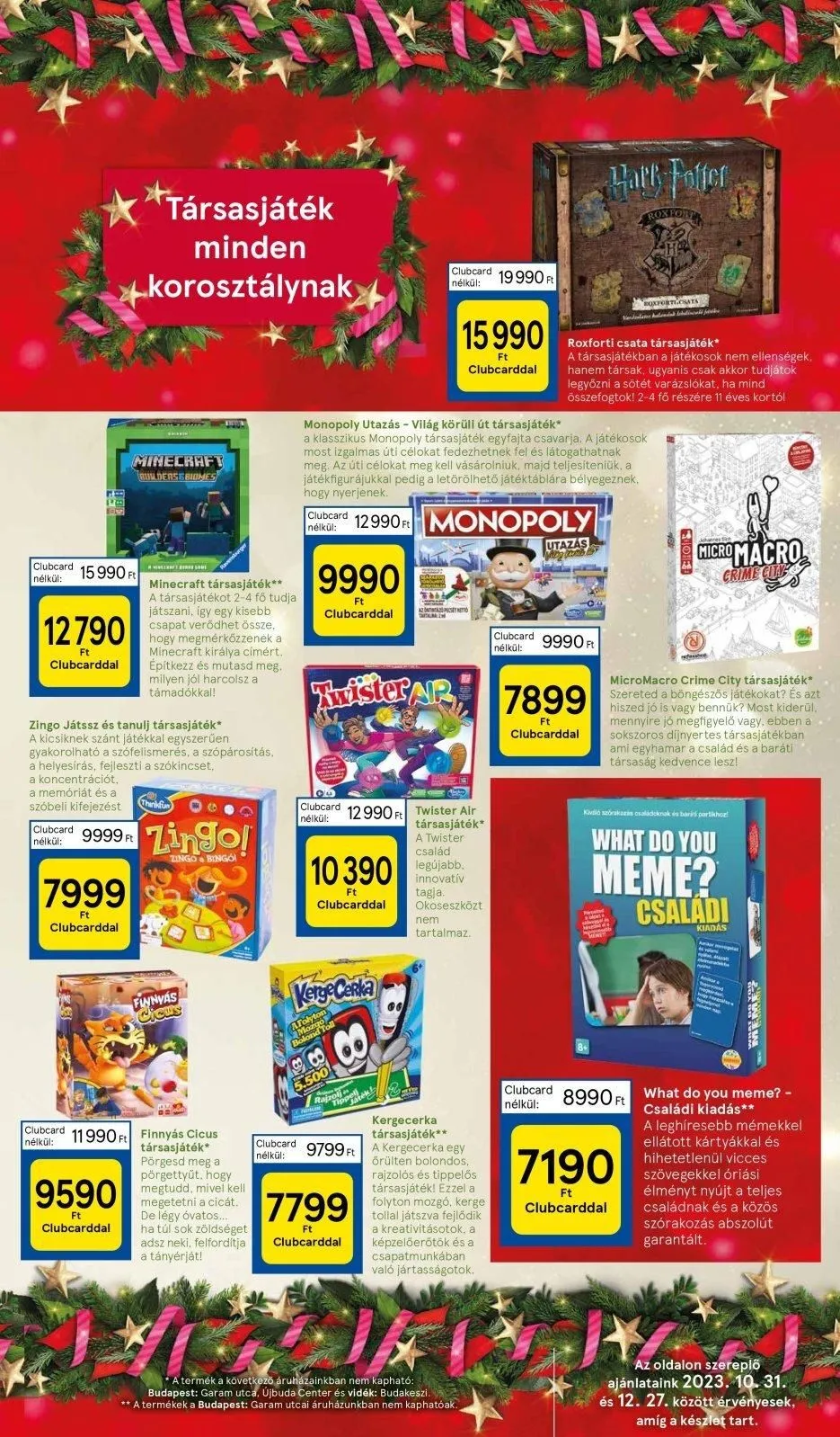 Tesco akciós újság Hipermarket játékok 10.31–11.21 – 17. oldal