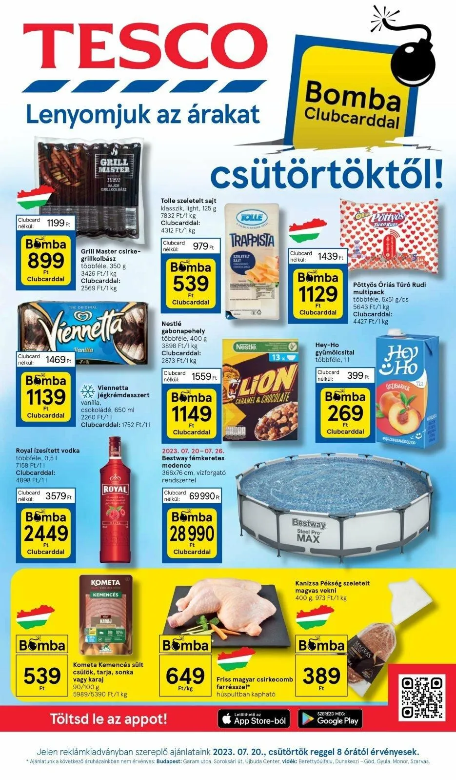 Tesco akciós újság Hipermarket 07.20–07.26