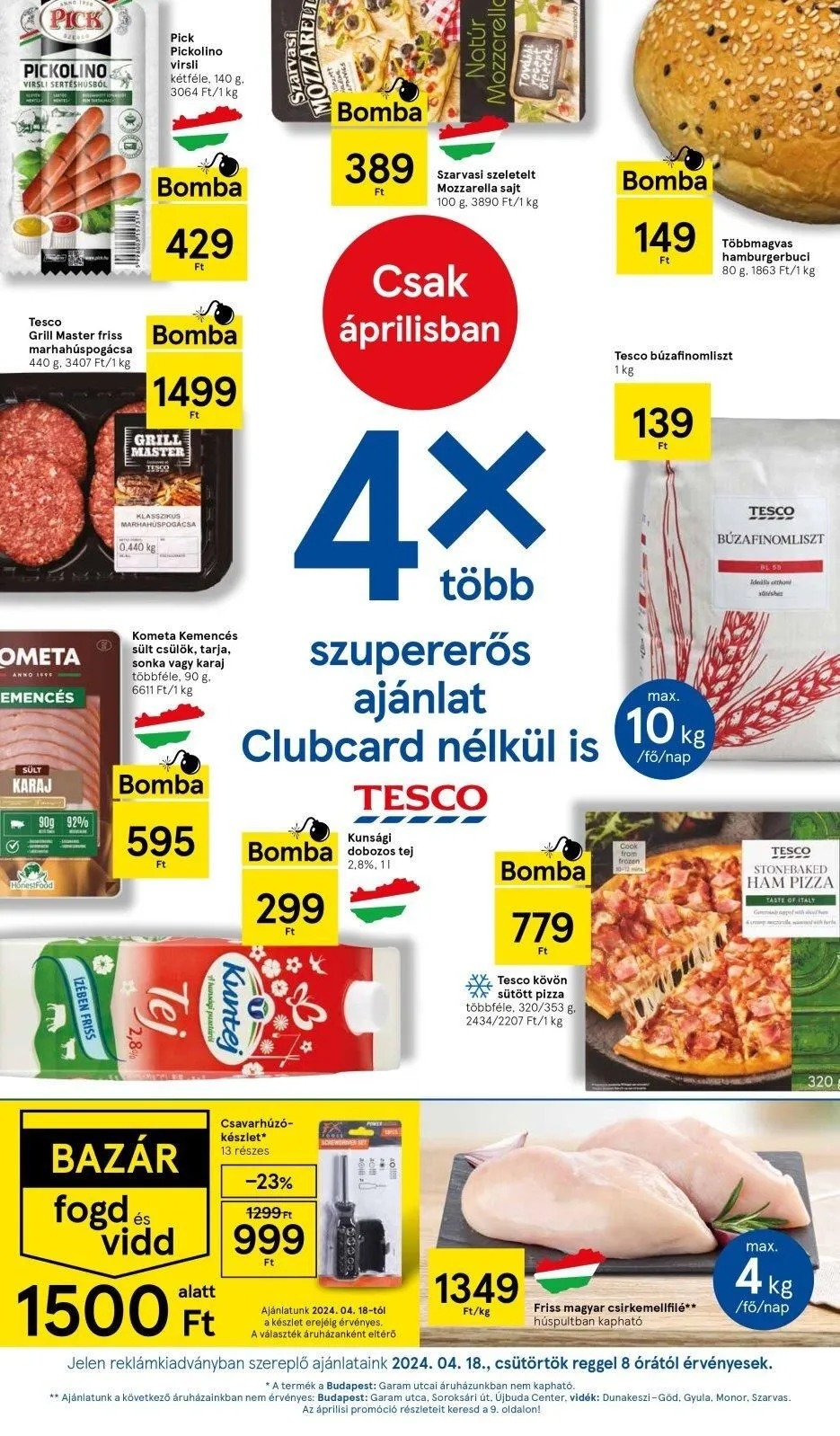 Tesco akciós újság Hipermarket 04.18–04.24