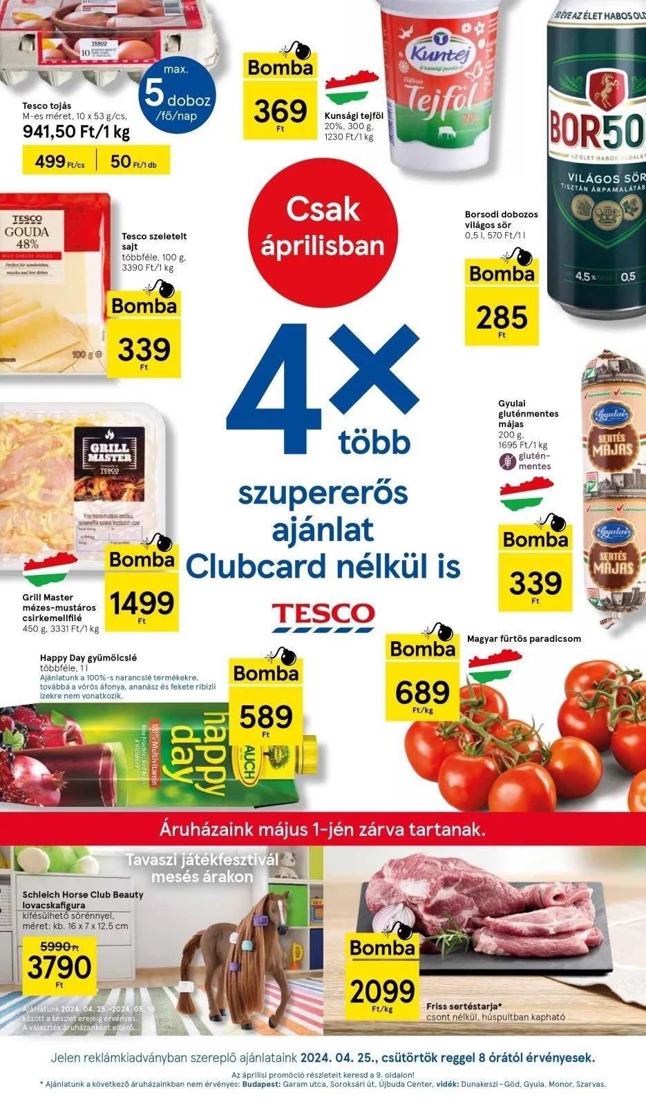 Tesco akciós újság Hipermarket 04.25–04.30