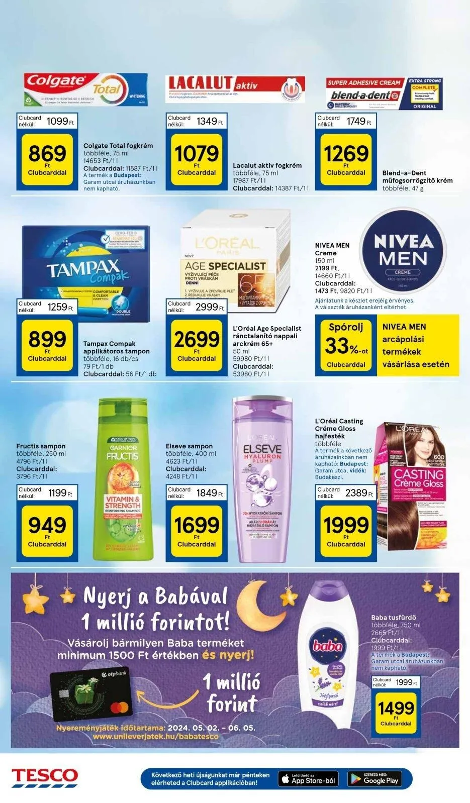 Tesco akciós újság Hipermarket 05.02–05.08 – 26. oldal