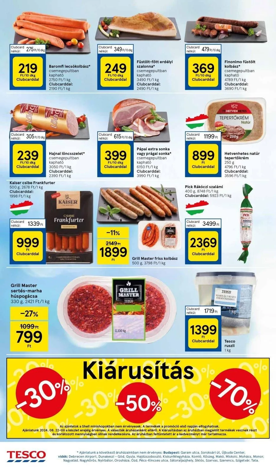 Tesco akciós újság Hipermarket 08.22–08.28 – 18. oldal