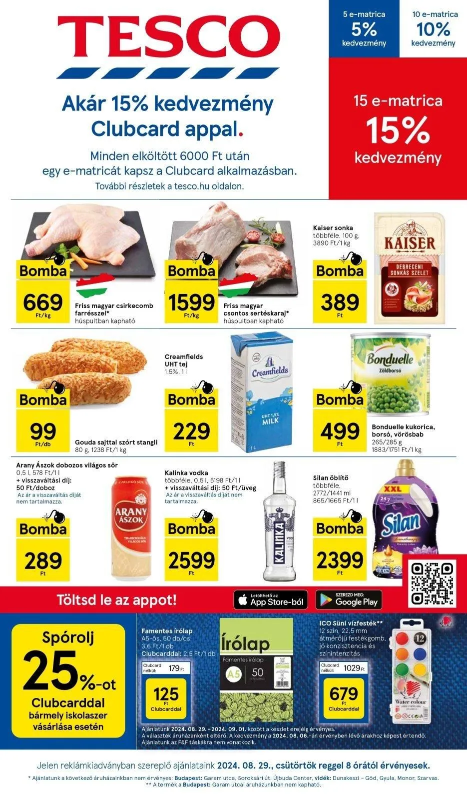 Tesco akciós újság Hipermarket 08.29–09.04
