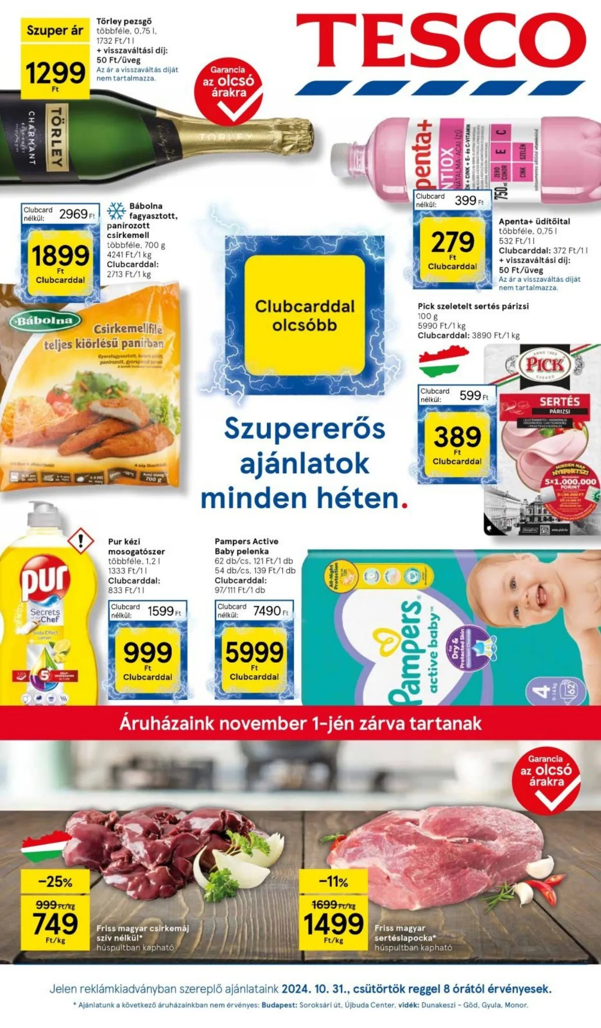Tesco akciós újság Hipermarket 10.31–11.06