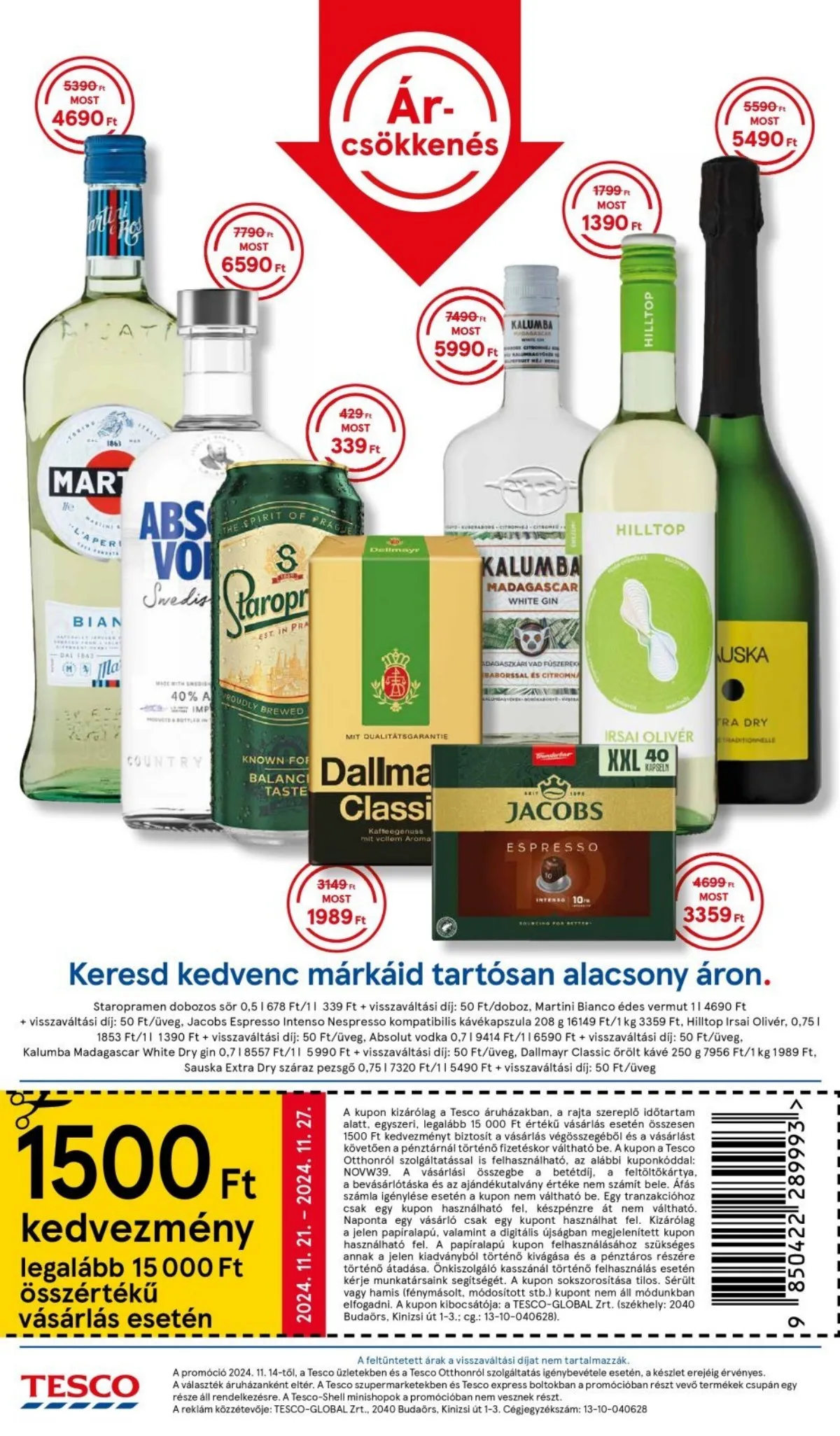 Tesco akciós újság Hipermarket 11.21–11.30 – 16. oldal