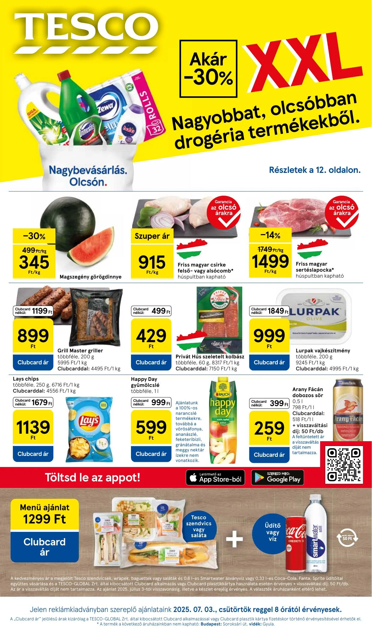 Tesco akciós újság Hipermarket 07.03–07.09