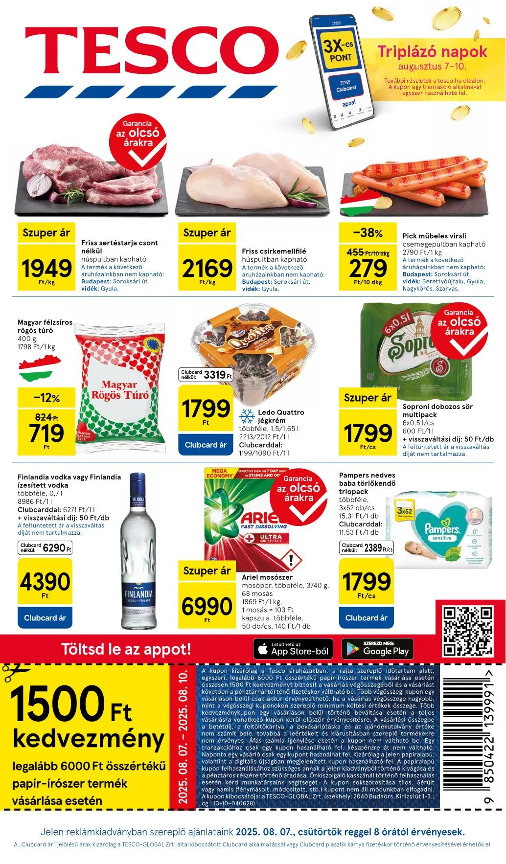 Tesco akciós újság Hipermarket 08.07–08.13