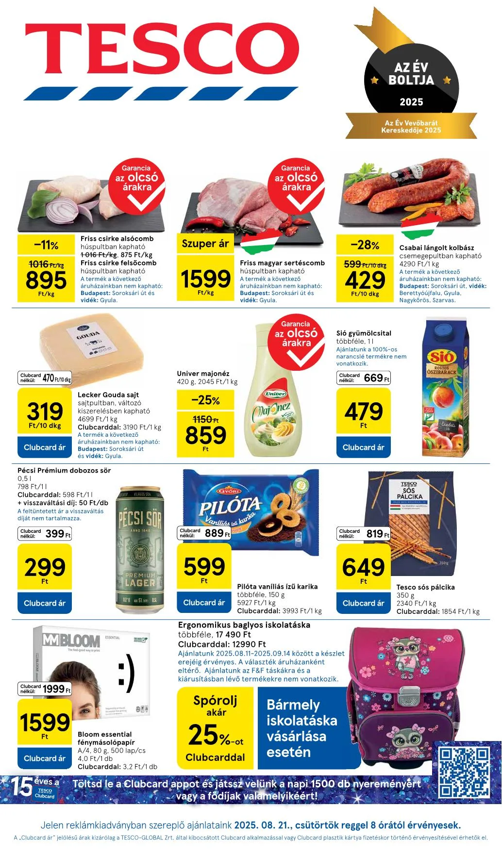 Tesco akciós újság Hipermarket 08.21–08.27