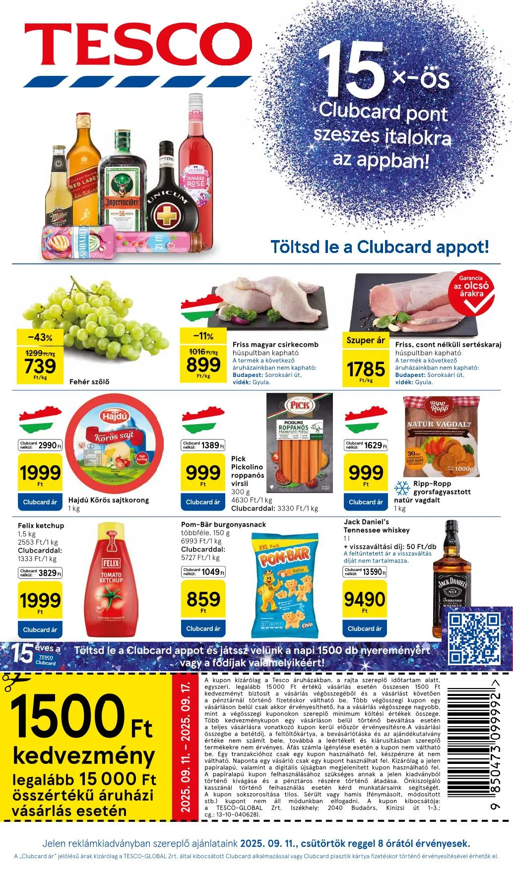 Tesco akciós újság Hipermarket 09.11–09.17