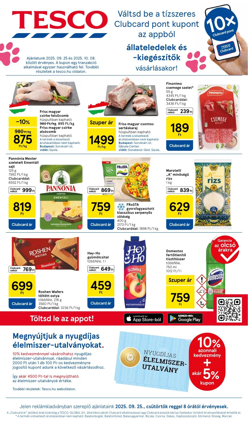 Tesco akciós újság Hipermarket 09.25–10.01