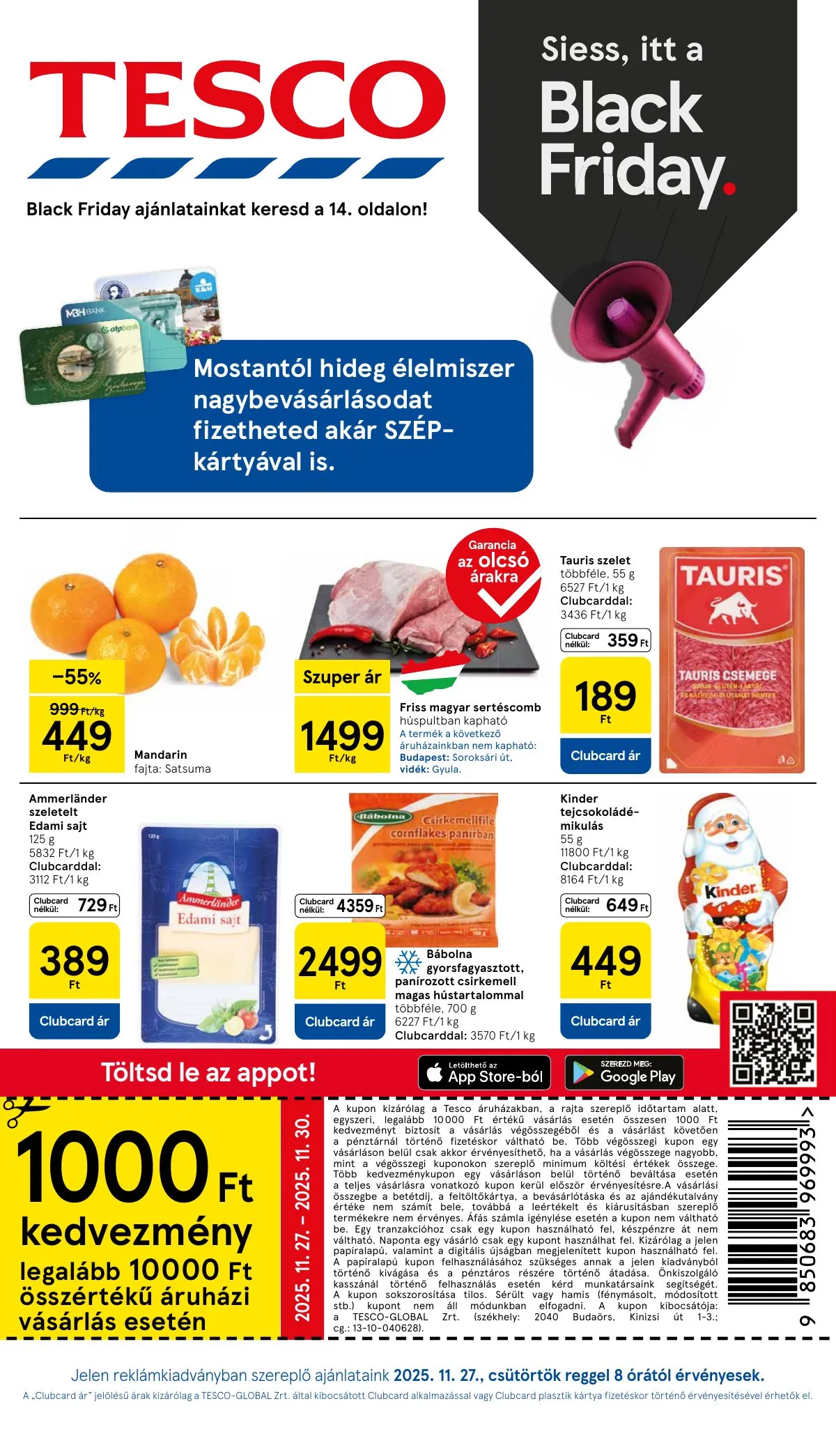 Tesco akciós újság Hipermarket 11.27–12.03