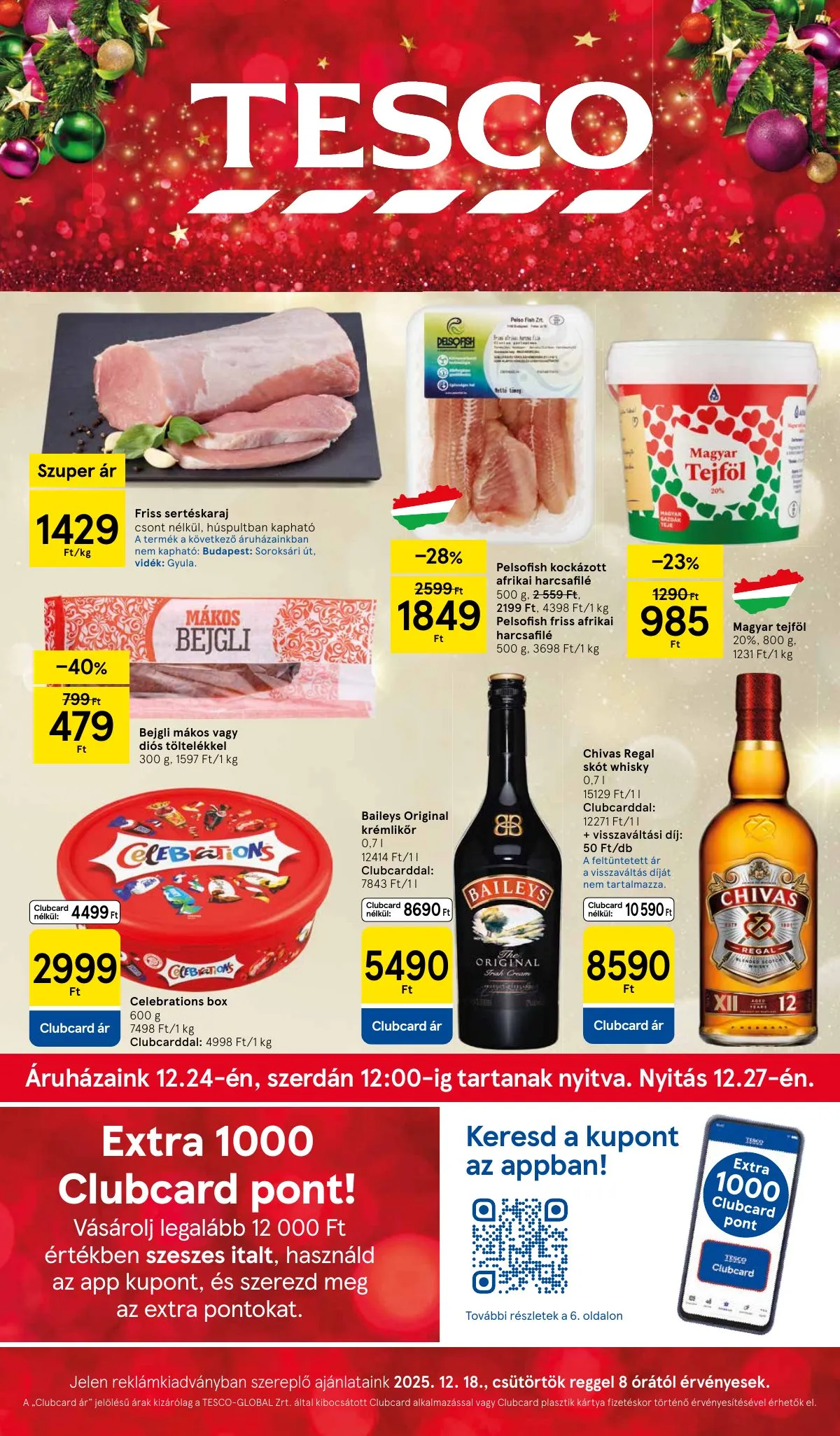 Tesco akciós újság Hipermarket 12.18–12.24