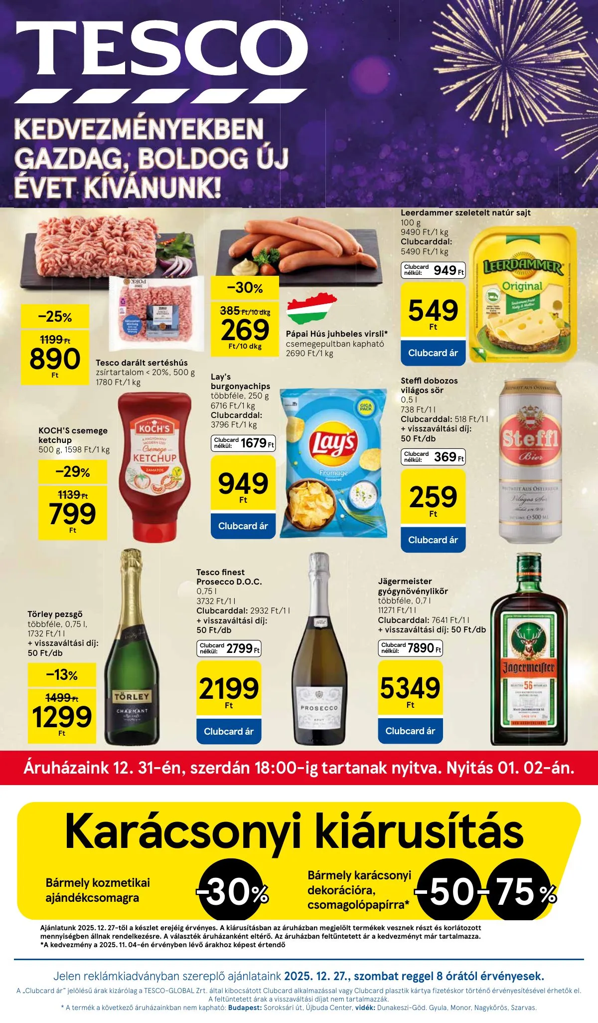 Tesco akciós újság Hipermarket 12.27–12.31