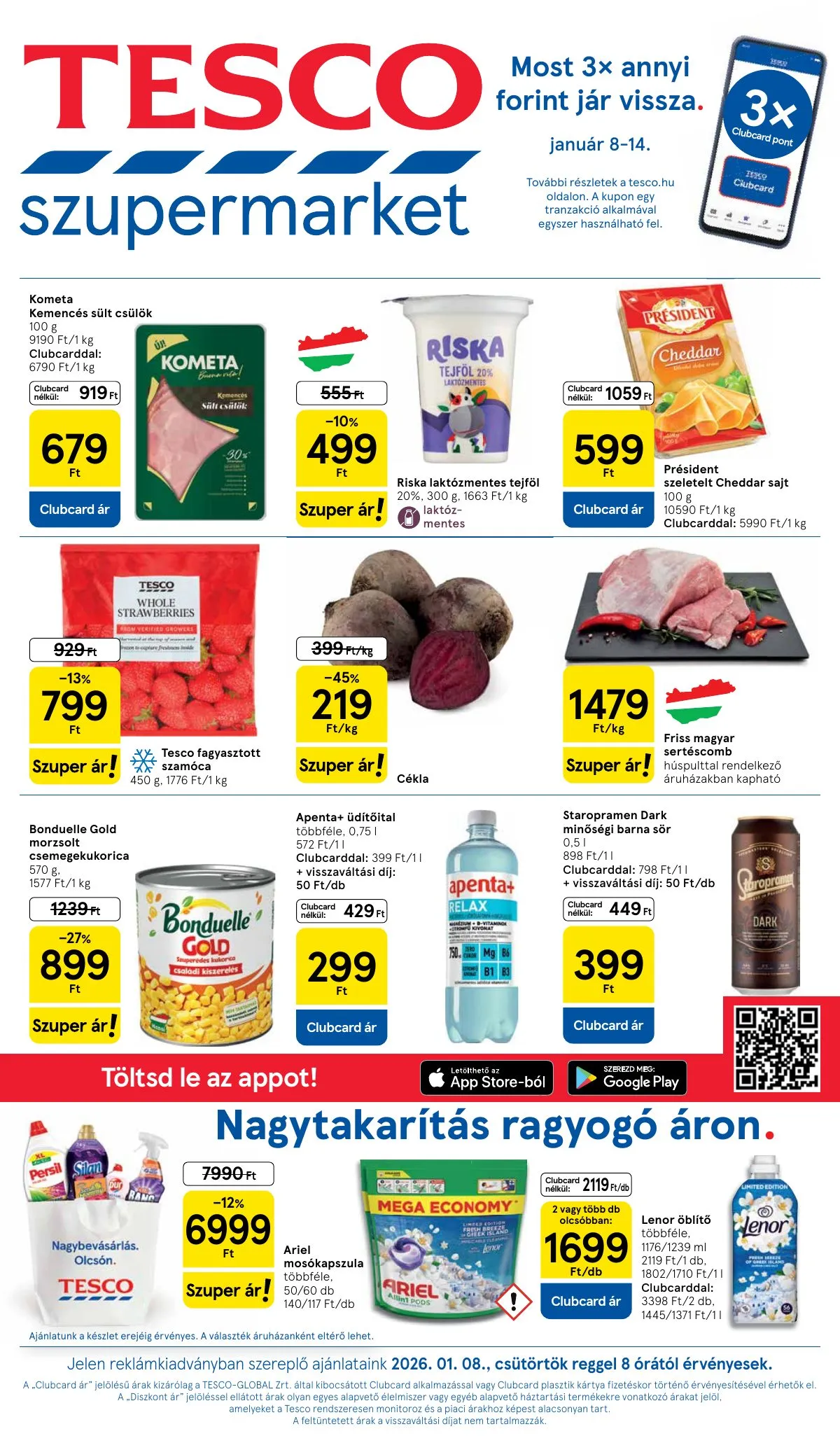 Tesco akciós újság Hipermarket 01.08–01.14