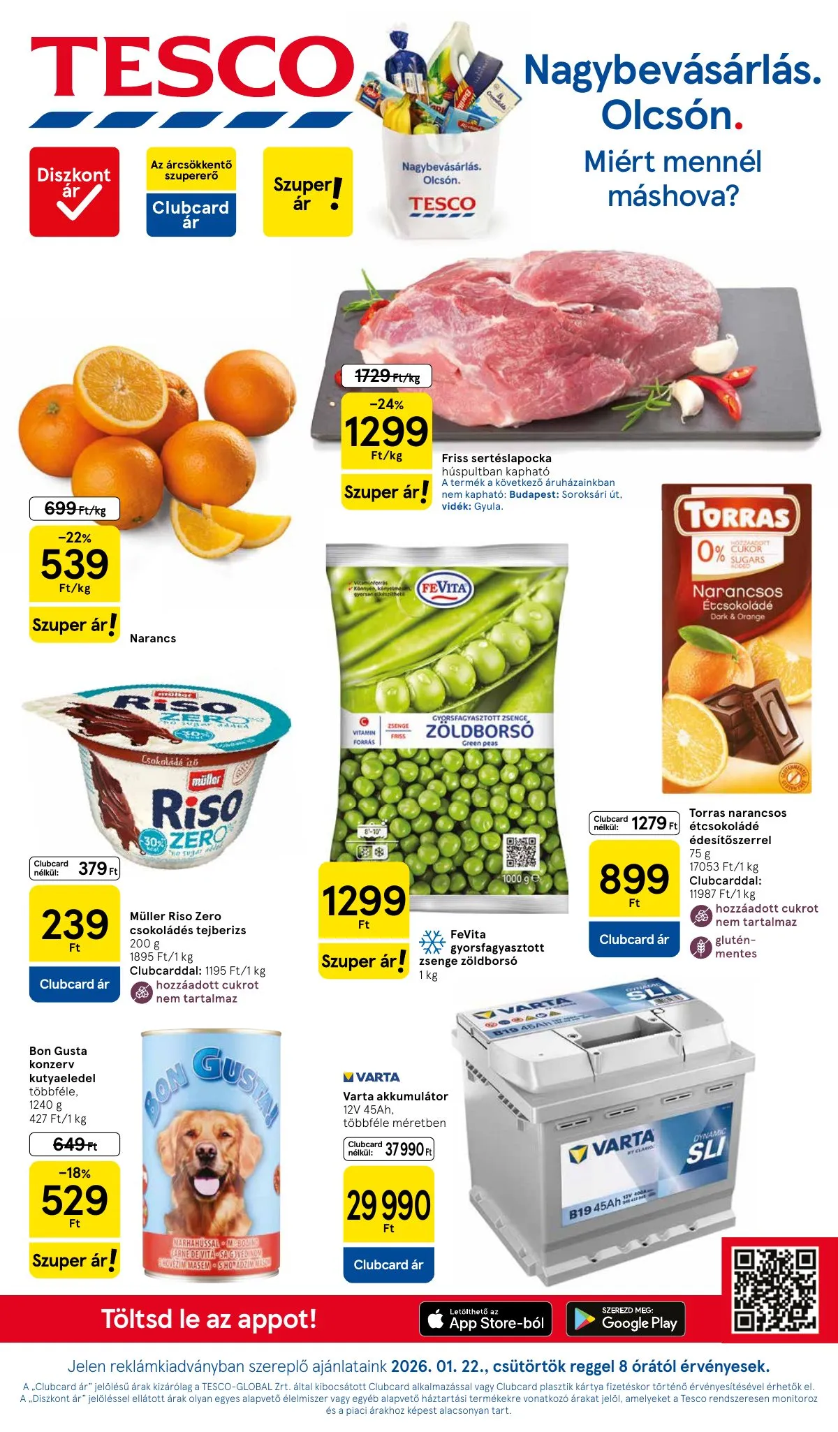 Tesco akciós újság Hipermarket 01.22–01.28