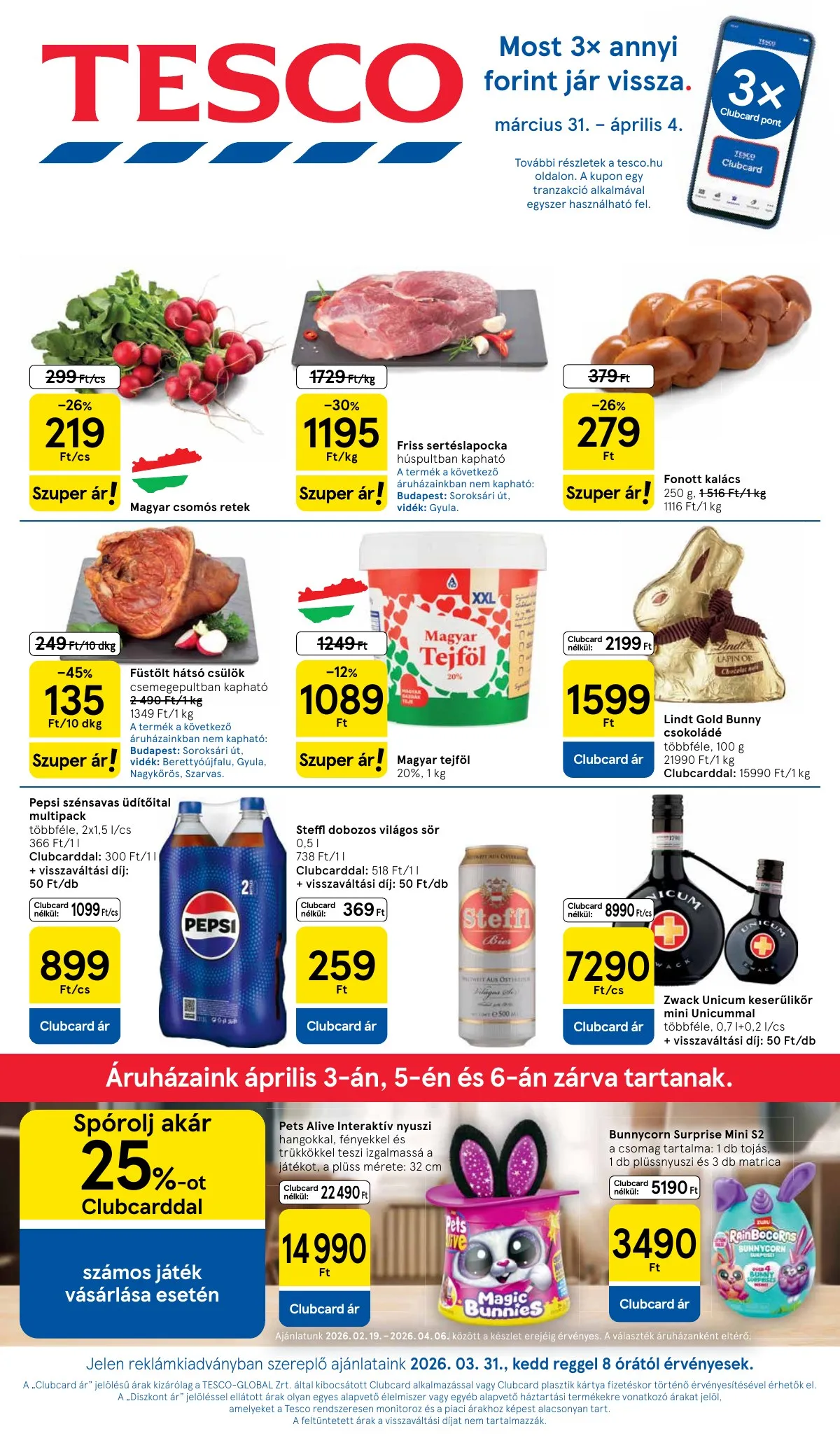Tesco akciós újság Hipermarket 03.31–04.08