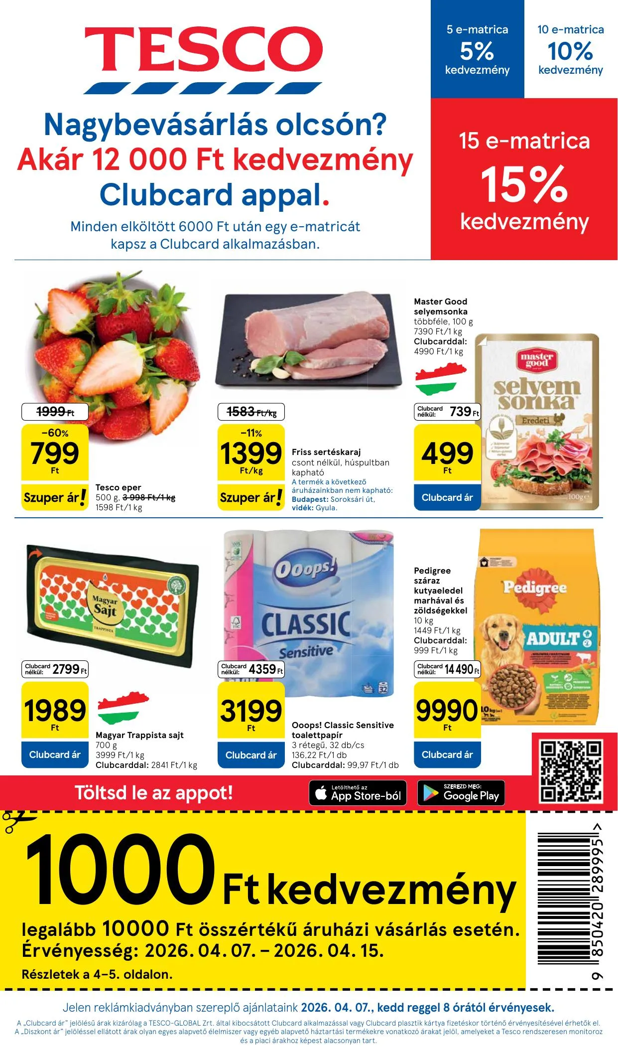 Tesco akciós újság Hipermarket 04.07–04.15