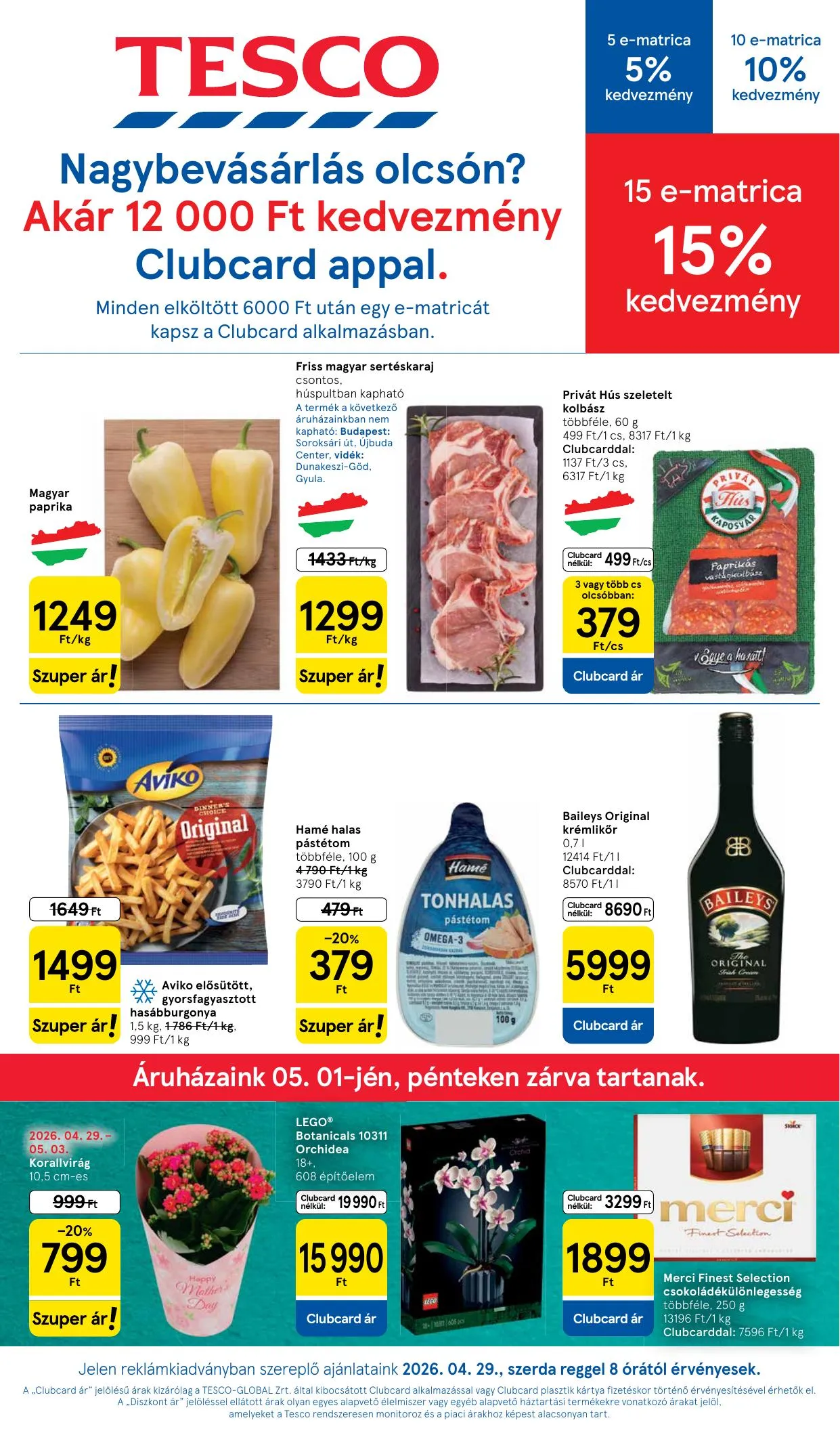 Tesco akciós újság Hipermarket 04.29–05.06