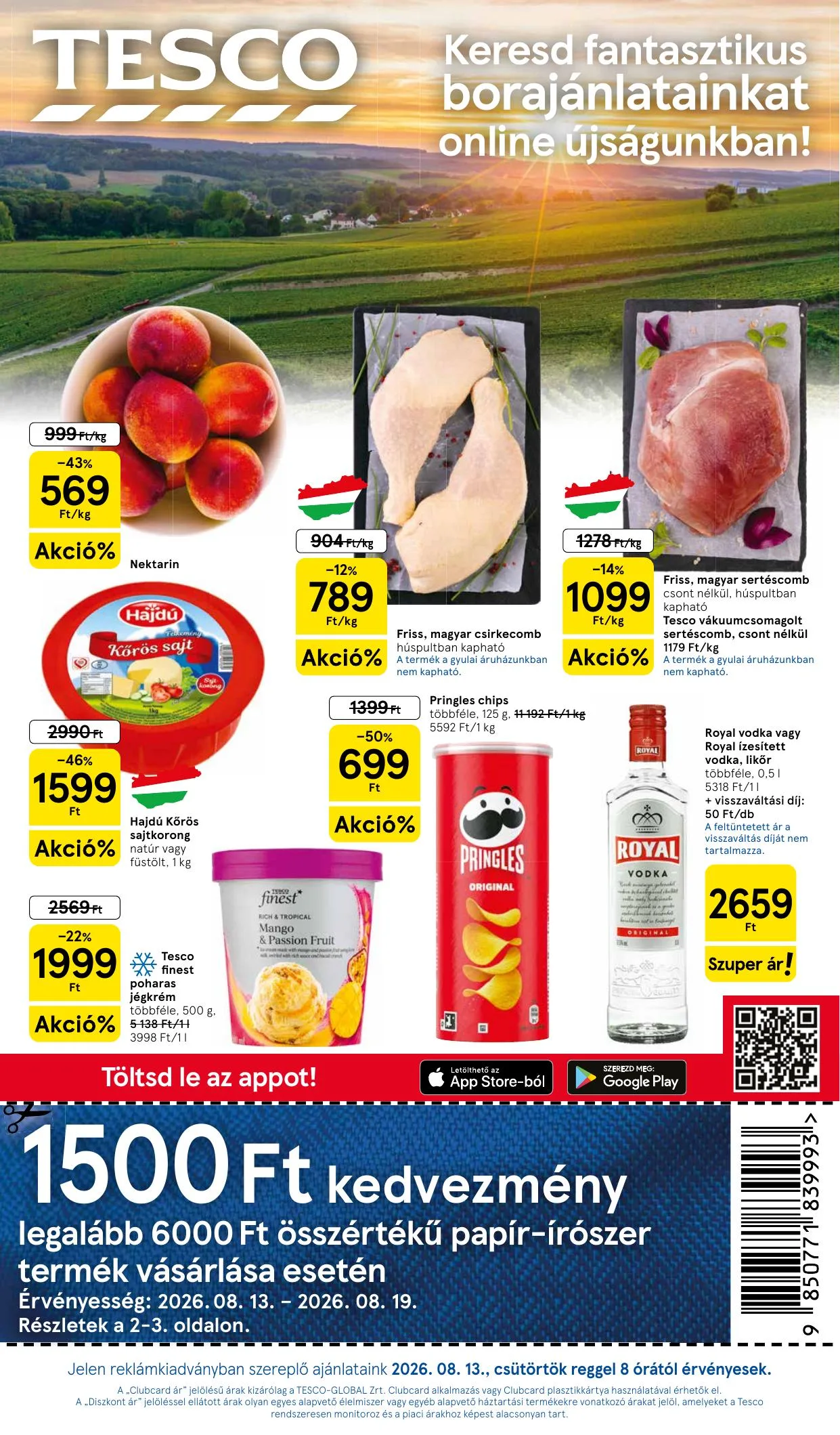 Tesco akciós újság Hipermarket 08.13–08.17
