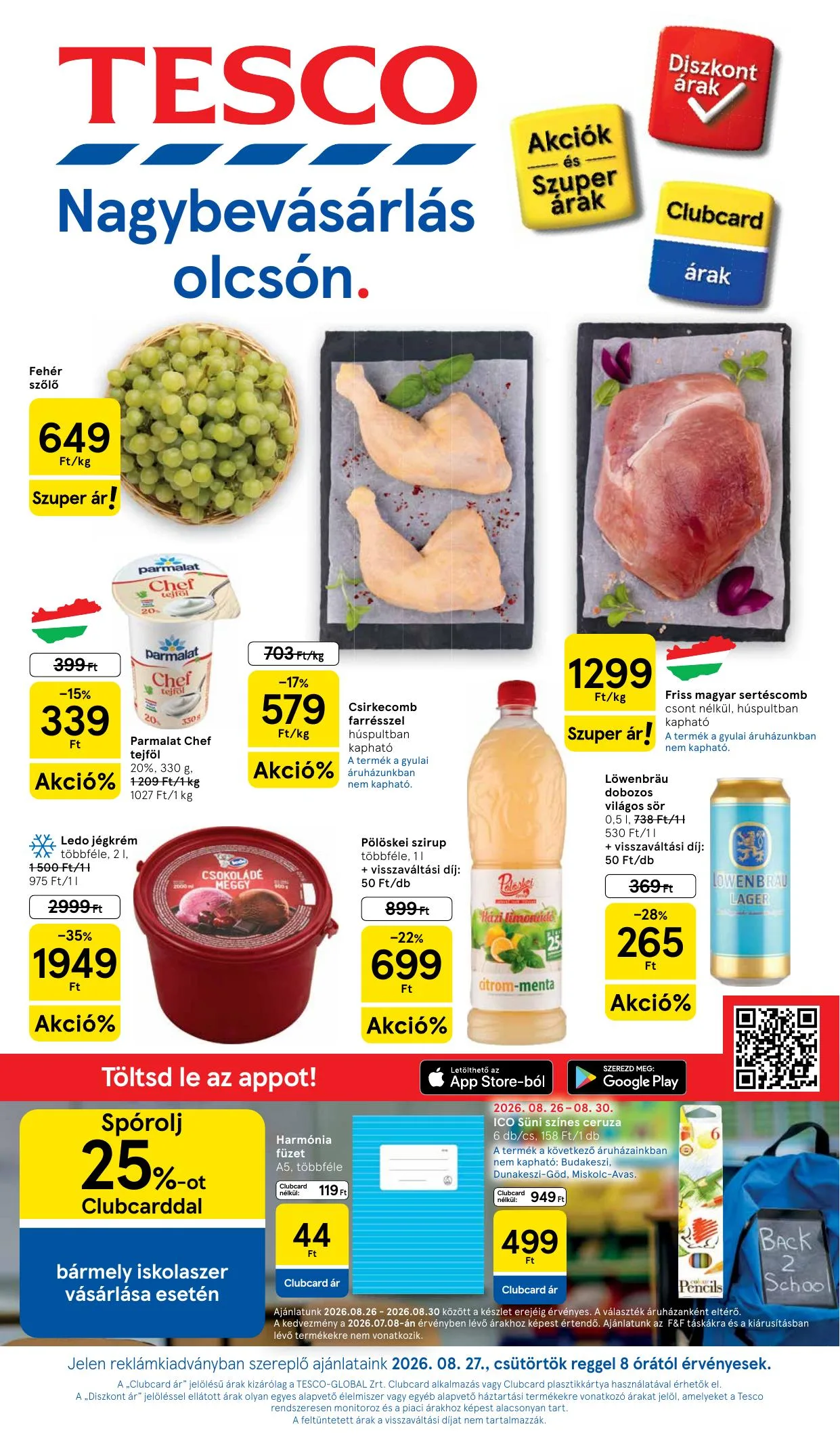 Tesco akciós újság Hipermarket Hipermarket 08.27–09.02