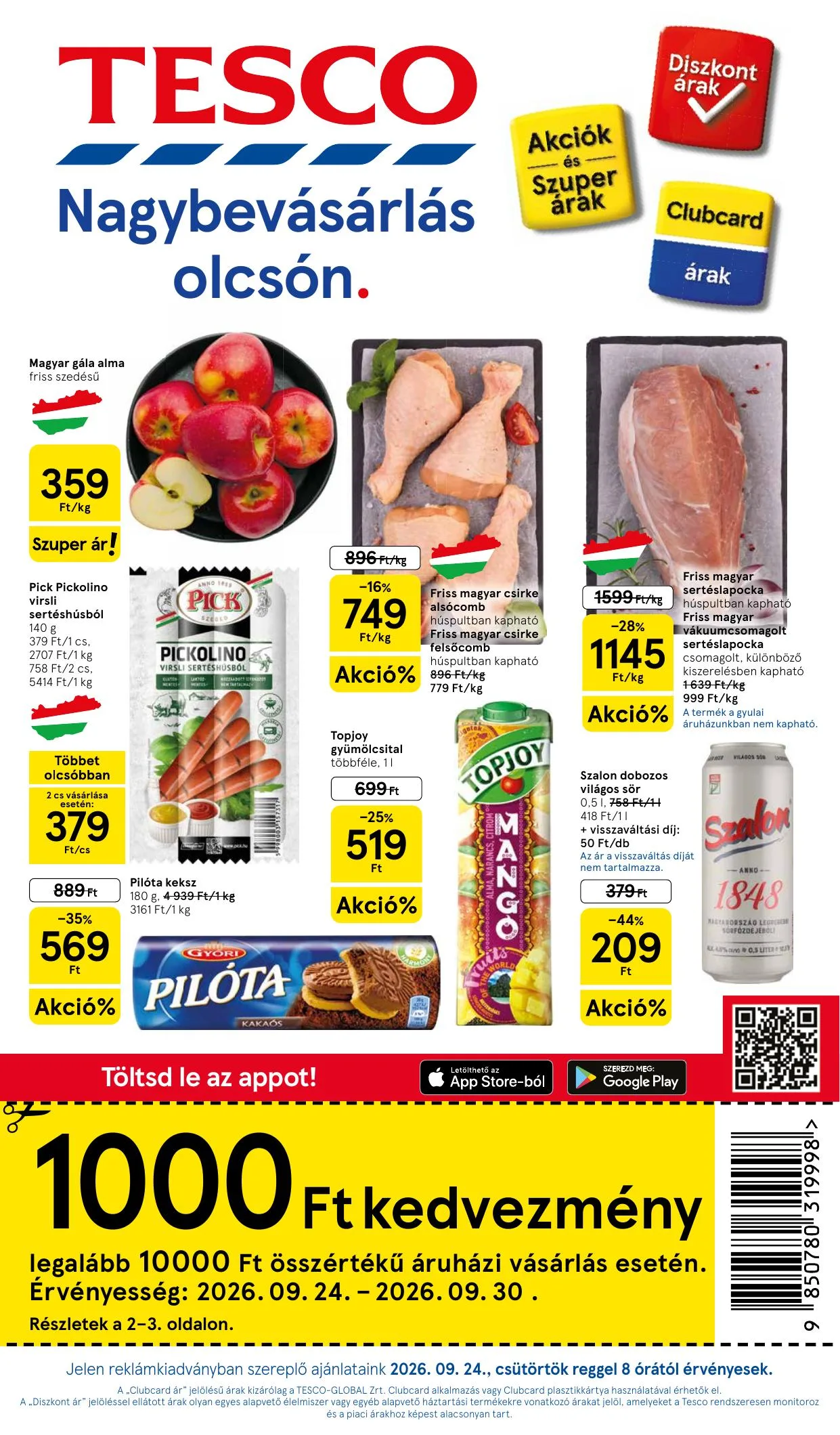 Tesco akciós újság Hipermarket 09.24–09.30