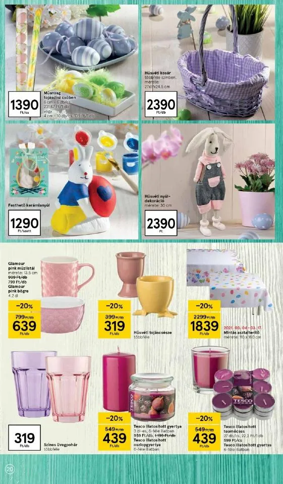 Tesco akciós újság Husveti katalógus 03.10–04.03 – 20. oldal