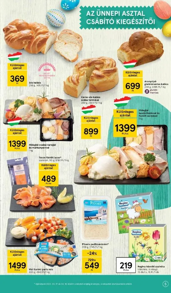 Tesco akciós újság Husveti 03.24–04.16 – 5. oldal