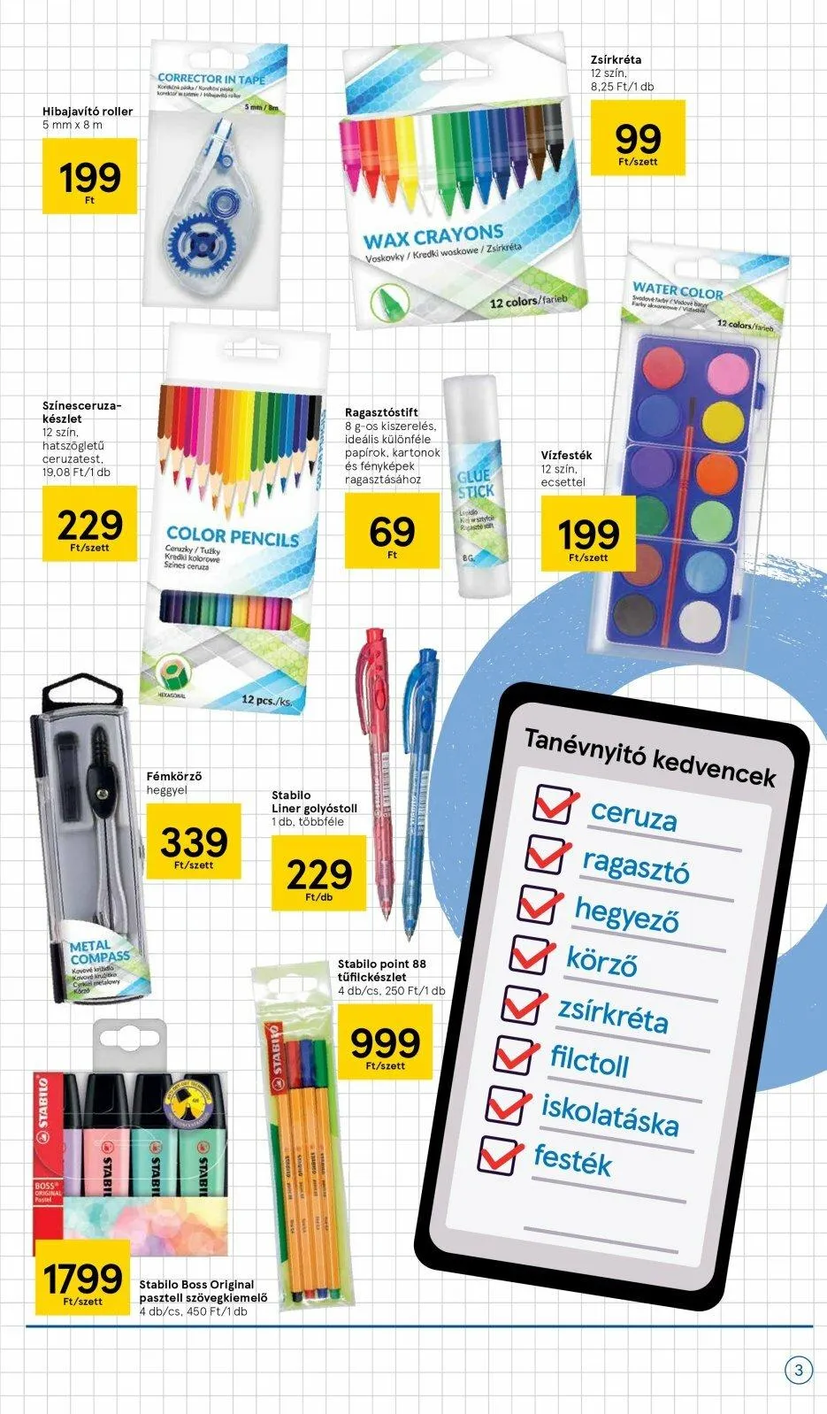 Tesco akciós újság Iskola katalógus 07.27–09.18 – 3. oldal