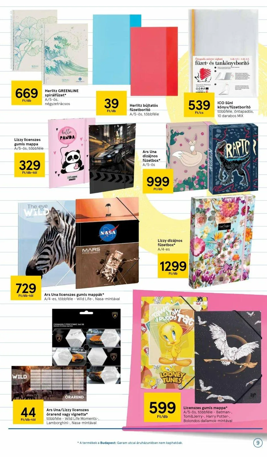 Tesco akciós újság Iskola katalógus 07.27–09.18 – 9. oldal
