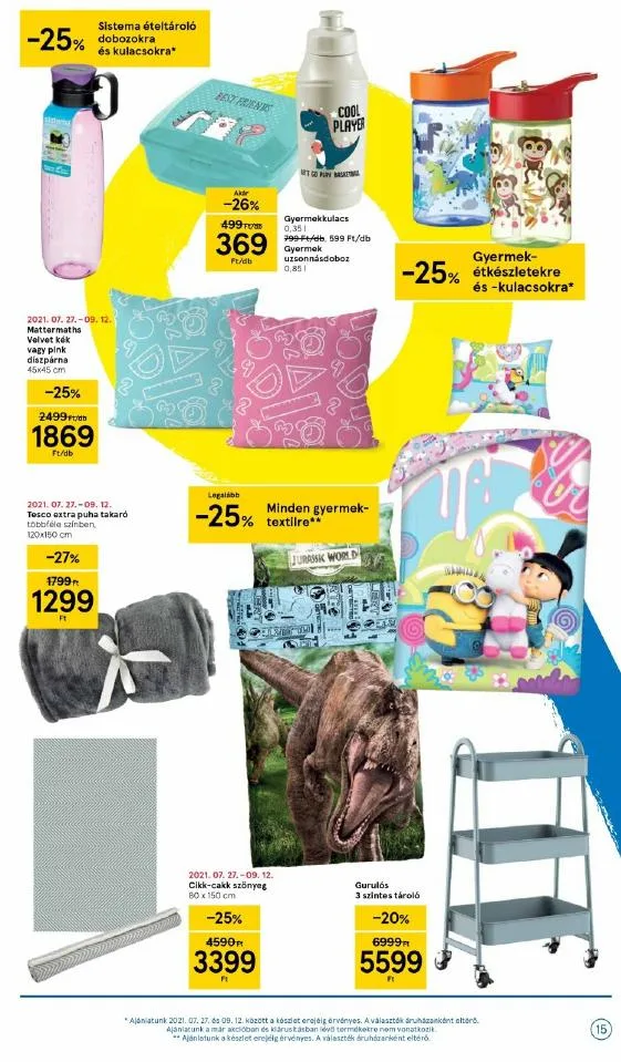 Tesco akciós újság Iskolakezdés katalógus 08.17–09.12 – 15. oldal
