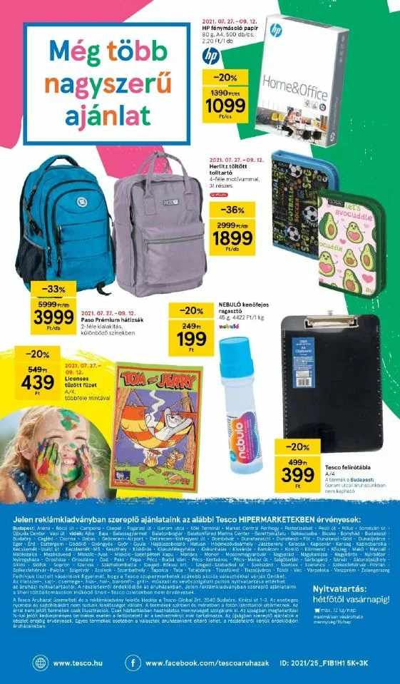 Tesco akciós újság Iskolakezdés katalógus 08.17–09.12 – 20. oldal